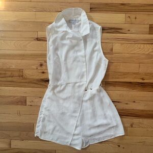 FAVLUX White Sleeveless Wrap Romper
